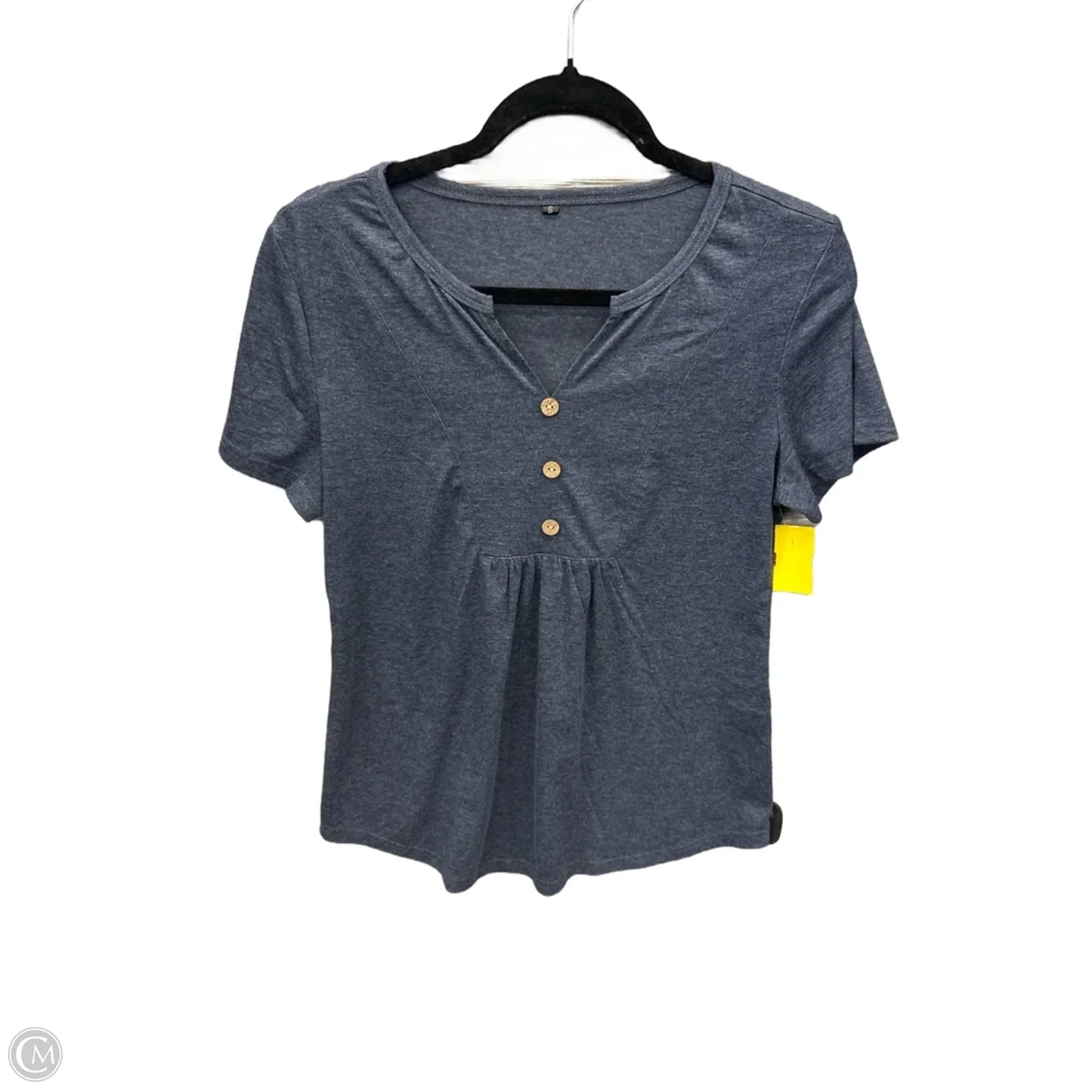 Top Short Sleeve By Cme In Blue, Size: S