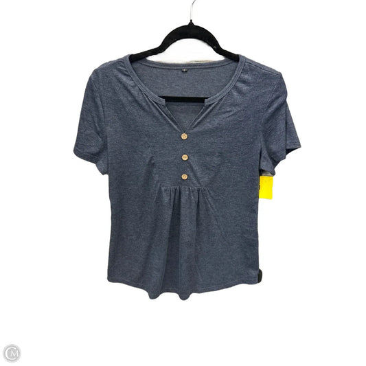 Top Short Sleeve By Cme In Blue, Size: S