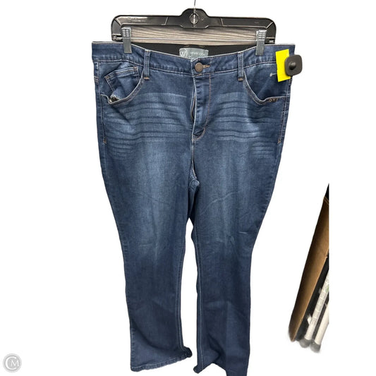 Jeans Flared By Wit & Wisdom In Blue Denim, Size: 14
