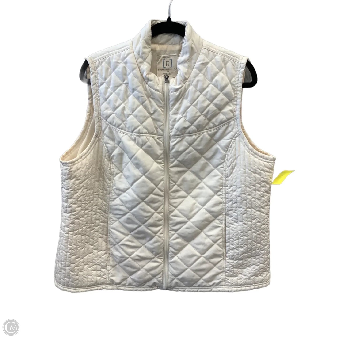 Vest Puffer & Quilted By Relativity In Cream, Size: 2x