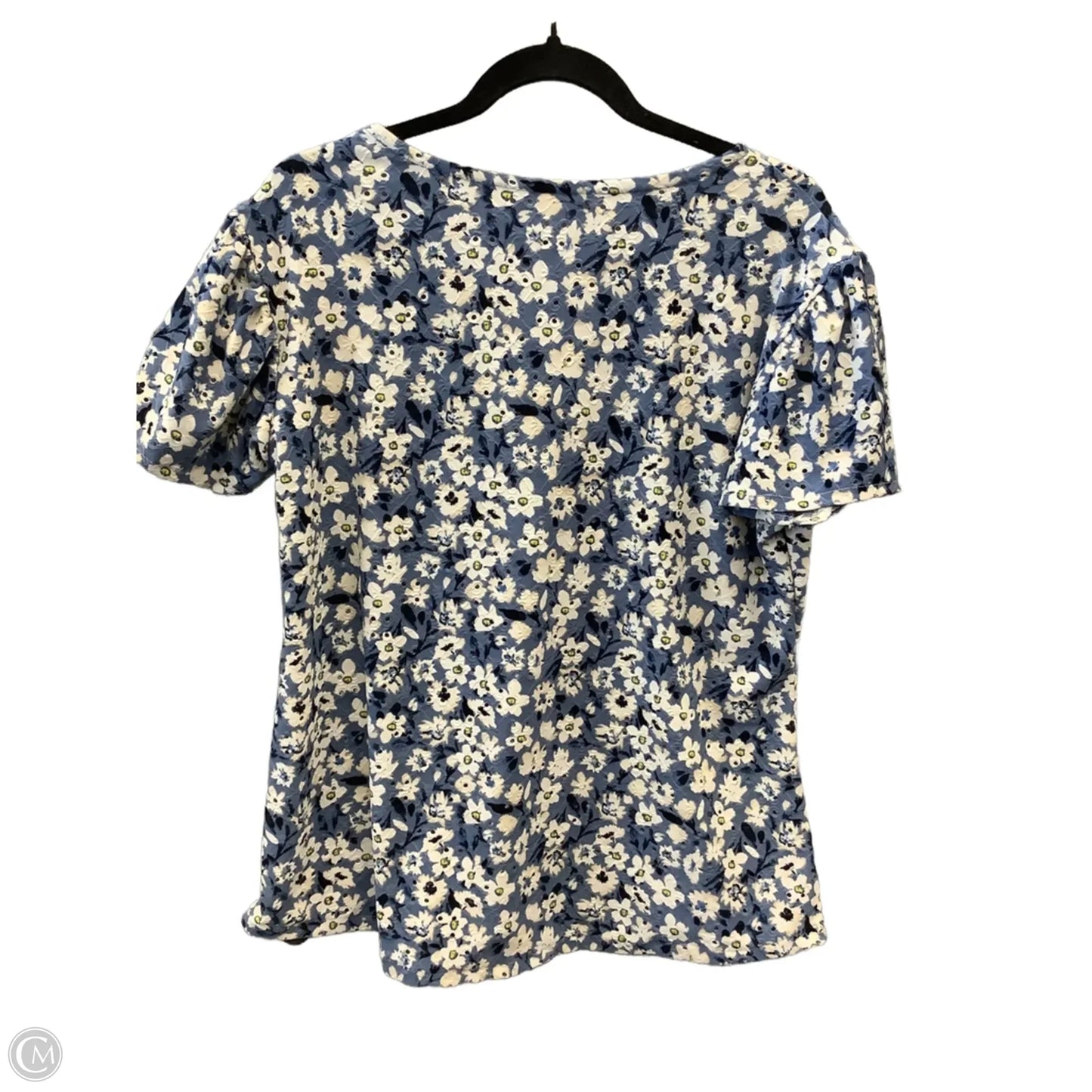Top Short Sleeve By Cato In Blue, Size: 1x