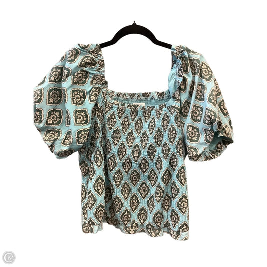 Top Short Sleeve By Maurices In Blue & Green, Size: Xxl