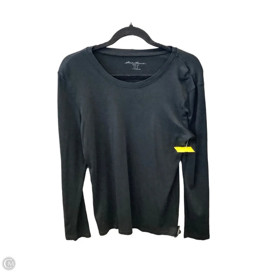 Top Long Sleeve Basic By Eddie Bauer In Black, Size: L