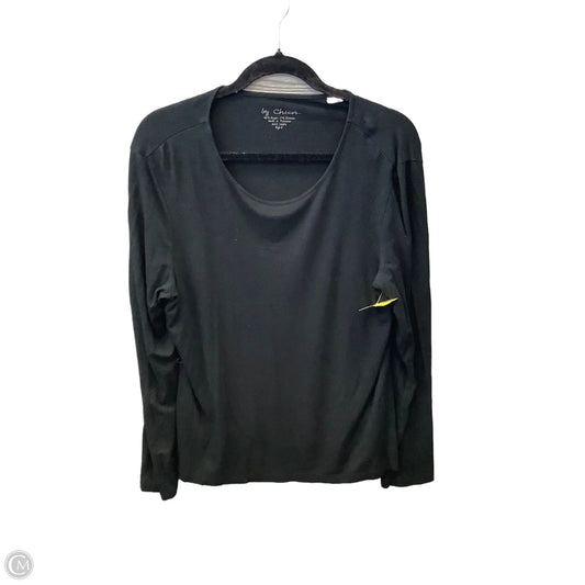 Top Long Sleeve Basic By Chicos In Black, Size: L