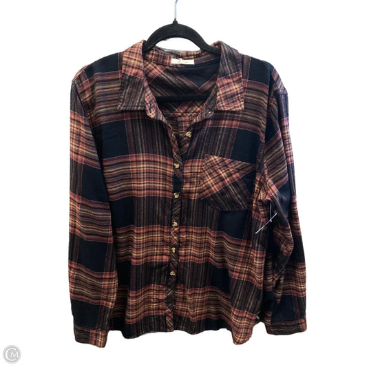 Top Long Sleeve By Maurices In Black, Size: Xxl