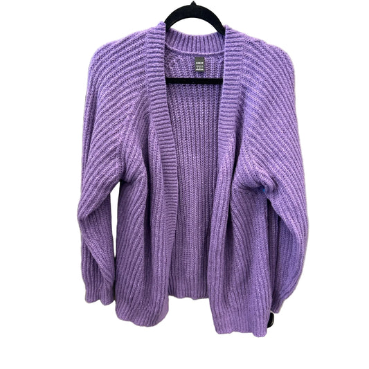 Sweater Cardigan By Shein In Purple, Size: S