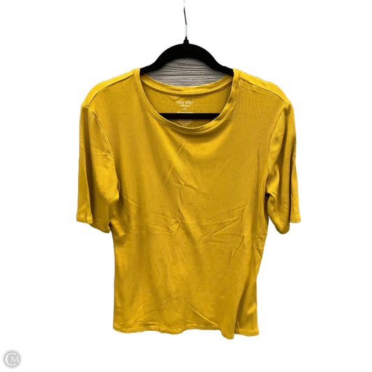 Top Short Sleeve By Nine West Apparel In Yellow, Size: Xl