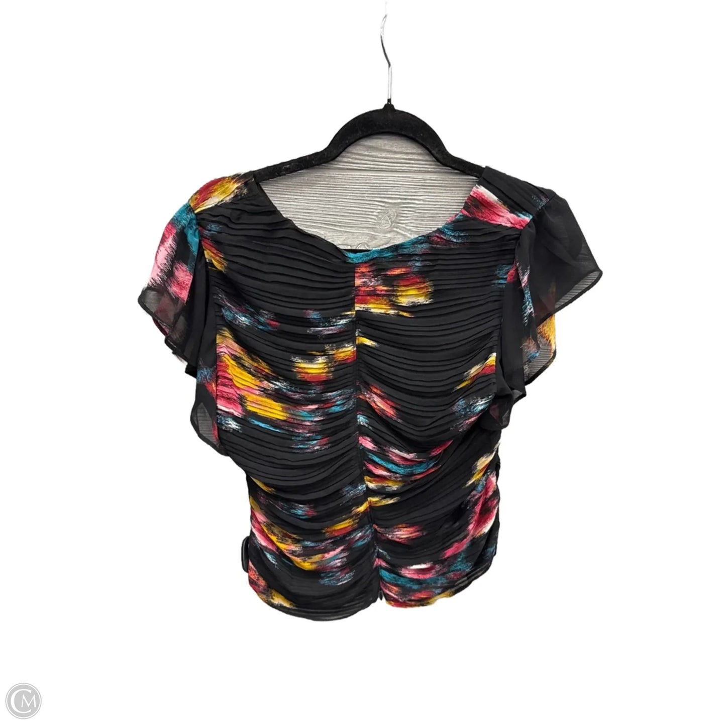 Blouse Short Sleeve By White House Black Market In Black, Size: S