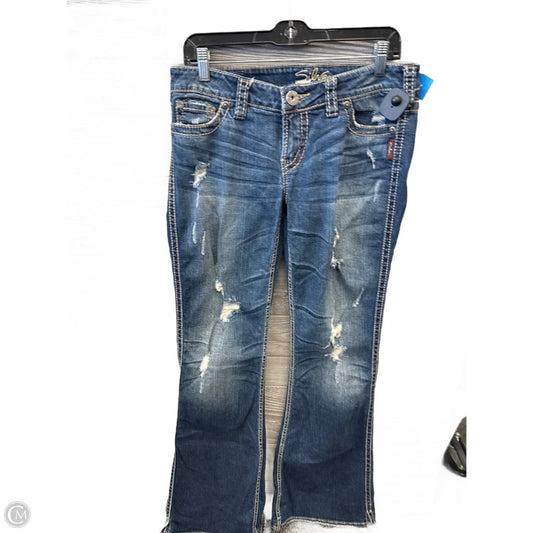 Jeans Flared By Silver In Blue Denim, Size: 10