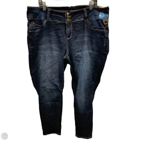 Jeans Skinny By Royalty In Blue Denim, Size: 20
