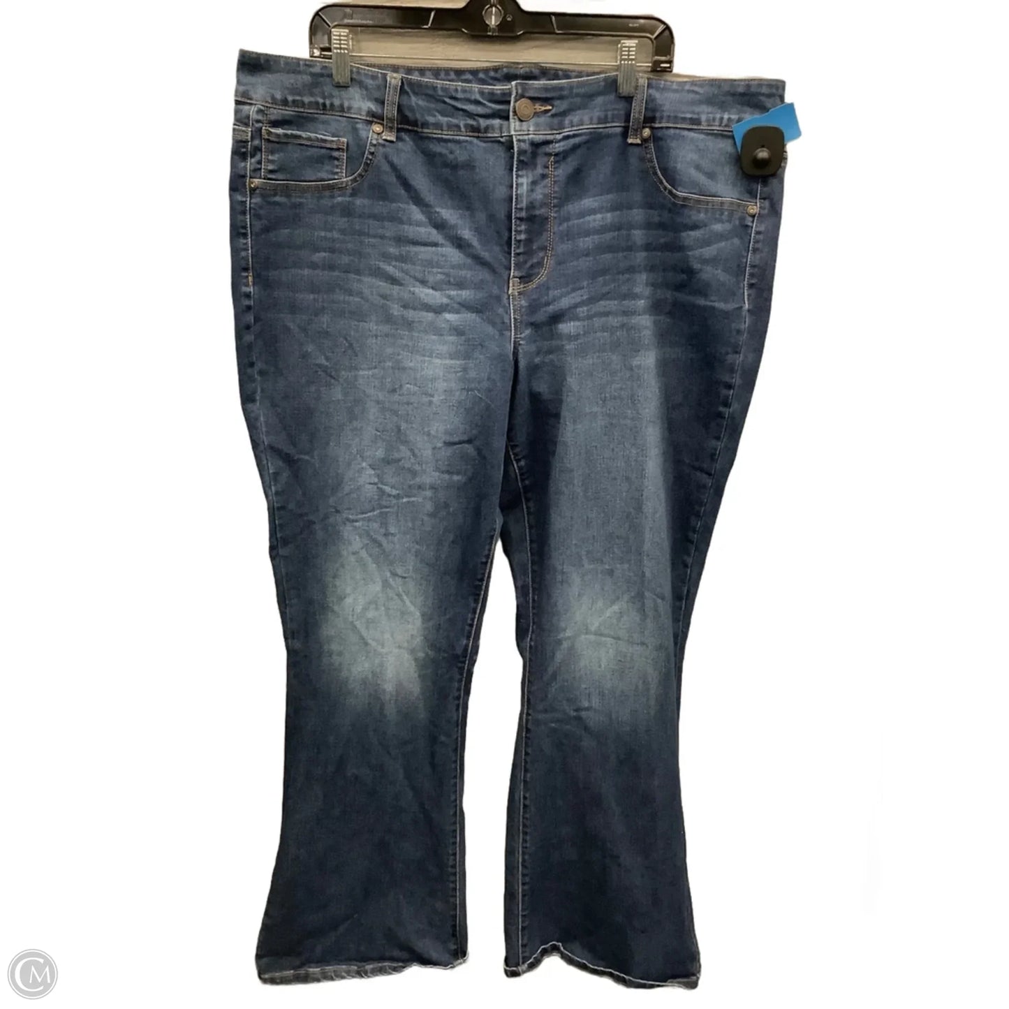 Jeans Flared By Maurices In Blue Denim, Size: 22