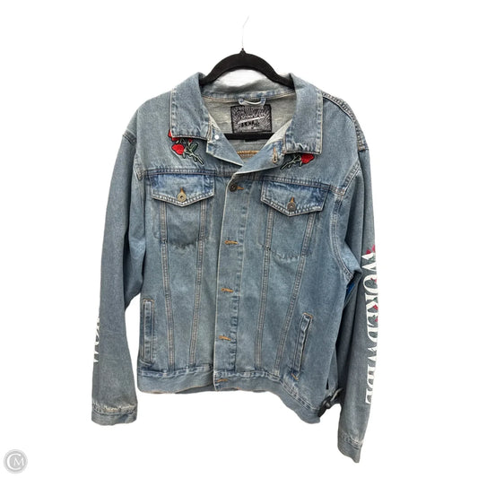 Jacket Denim By Clothes Mentor In Blue Denim, Size: Xl