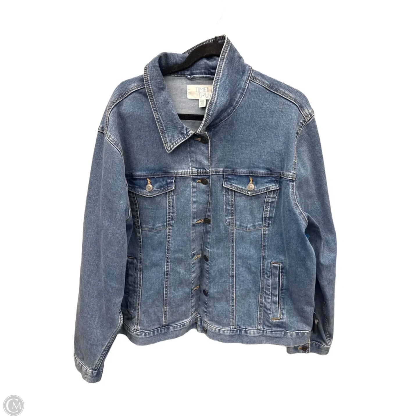Jacket Denim By Time And Tru In Blue Denim, Size: 2x