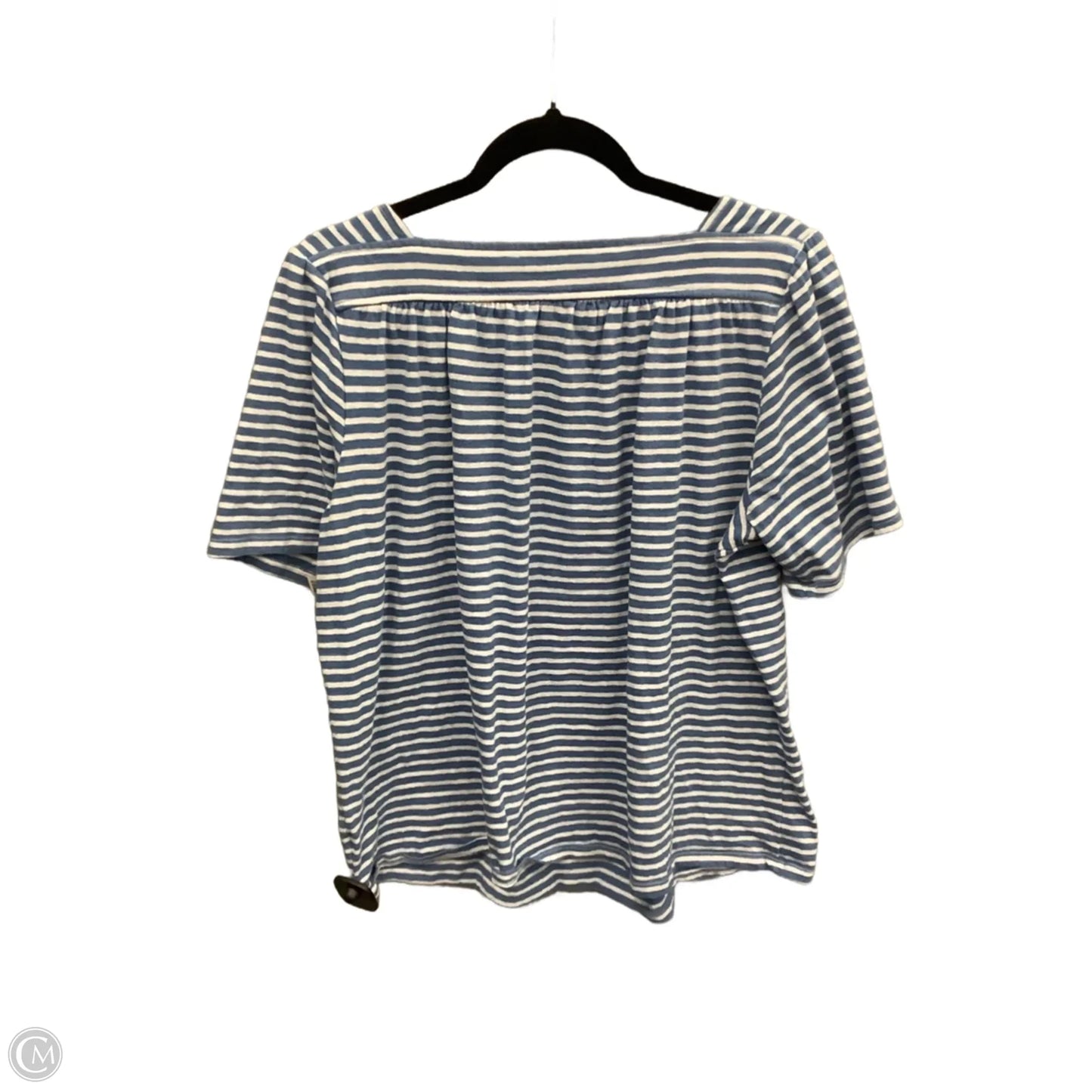 Top Short Sleeve By Croft And Barrow In Blue, Size: L