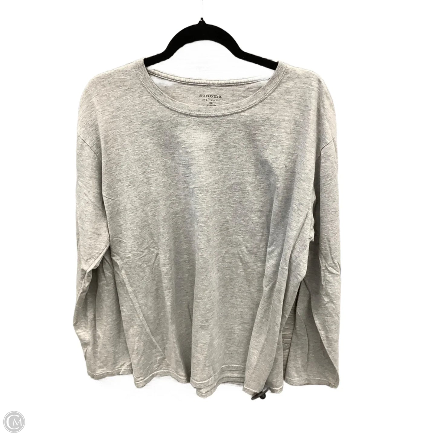 Top Long Sleeve Basic By Sonoma In Grey, Size: Xl