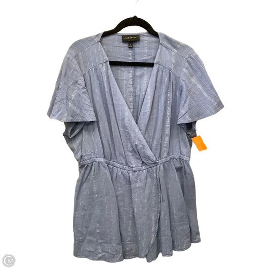 Top Short Sleeve By Lane Bryant In Blue, Size: Xxl