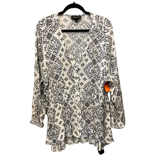 Top Long Sleeve By Lane Bryant In White, Size: 1x