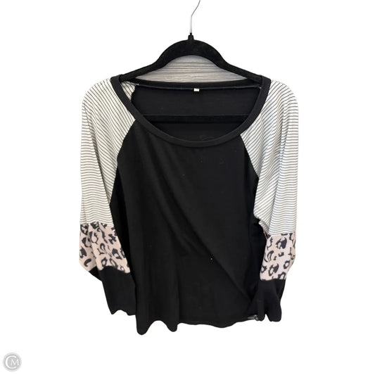 Top Long Sleeve By Cmf In Black, Size: 3x