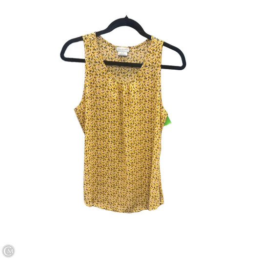 Blouse Sleeveless By Van Heusen In Yellow, Size: S