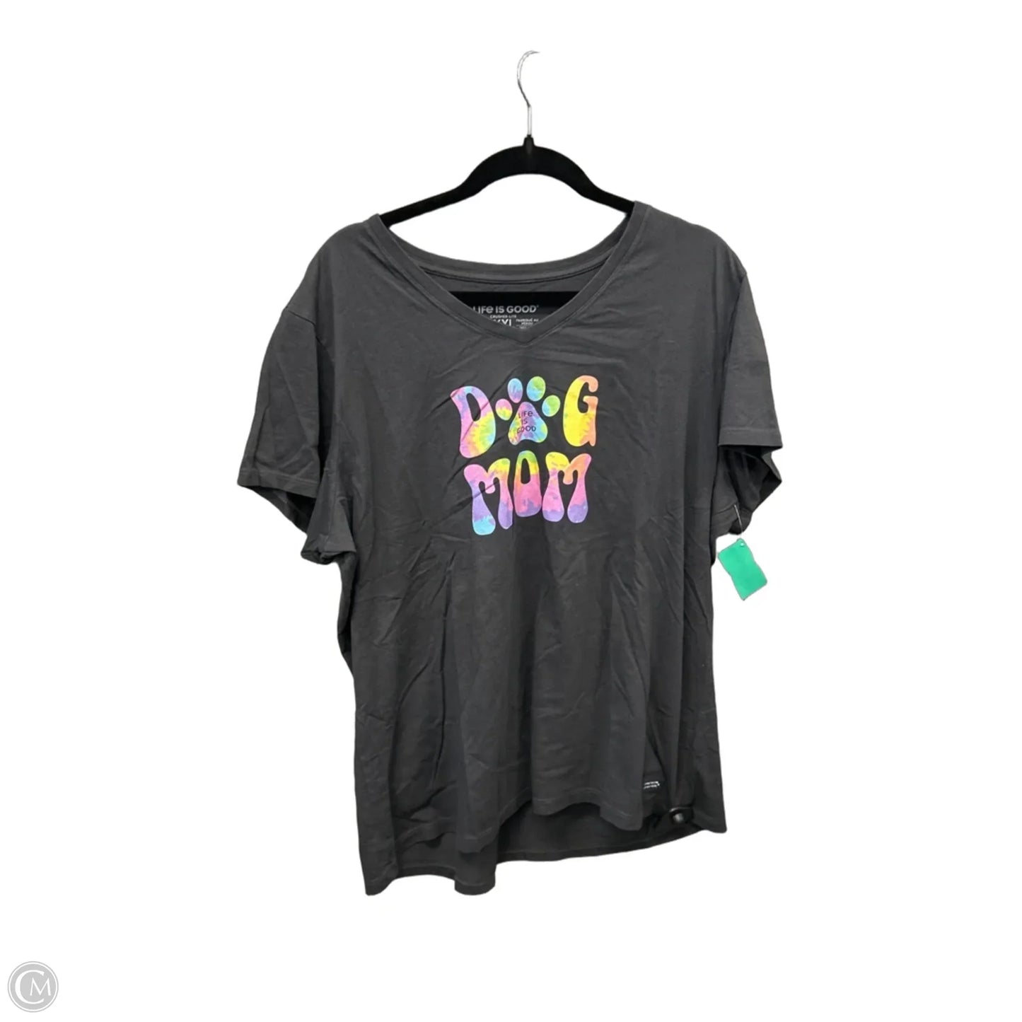 Top Short Sleeve By Life Is Good In Grey, Size: Xxl