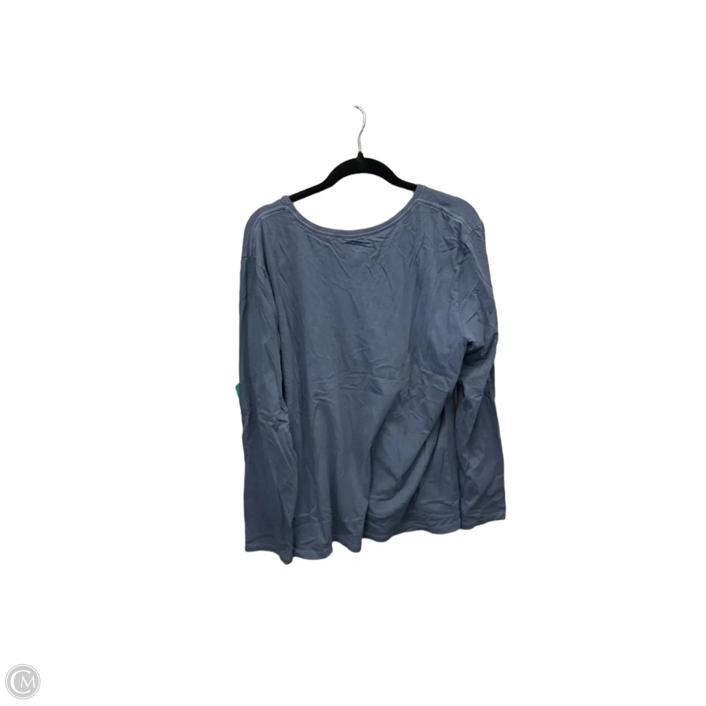 Top Long Sleeve By Life Is Good In Blue, Size: Xxl