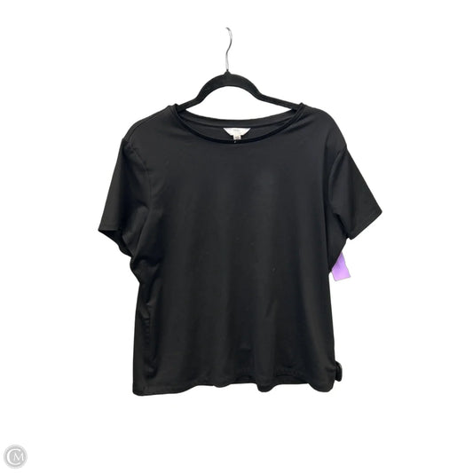 Top Short Sleeve By Time And Tru In Black, Size: 2x