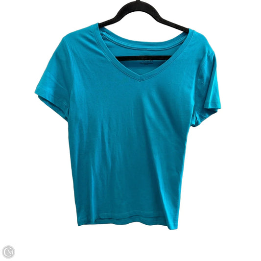 Top Short Sleeve Basic By Time And Tru In Teal, Size: M