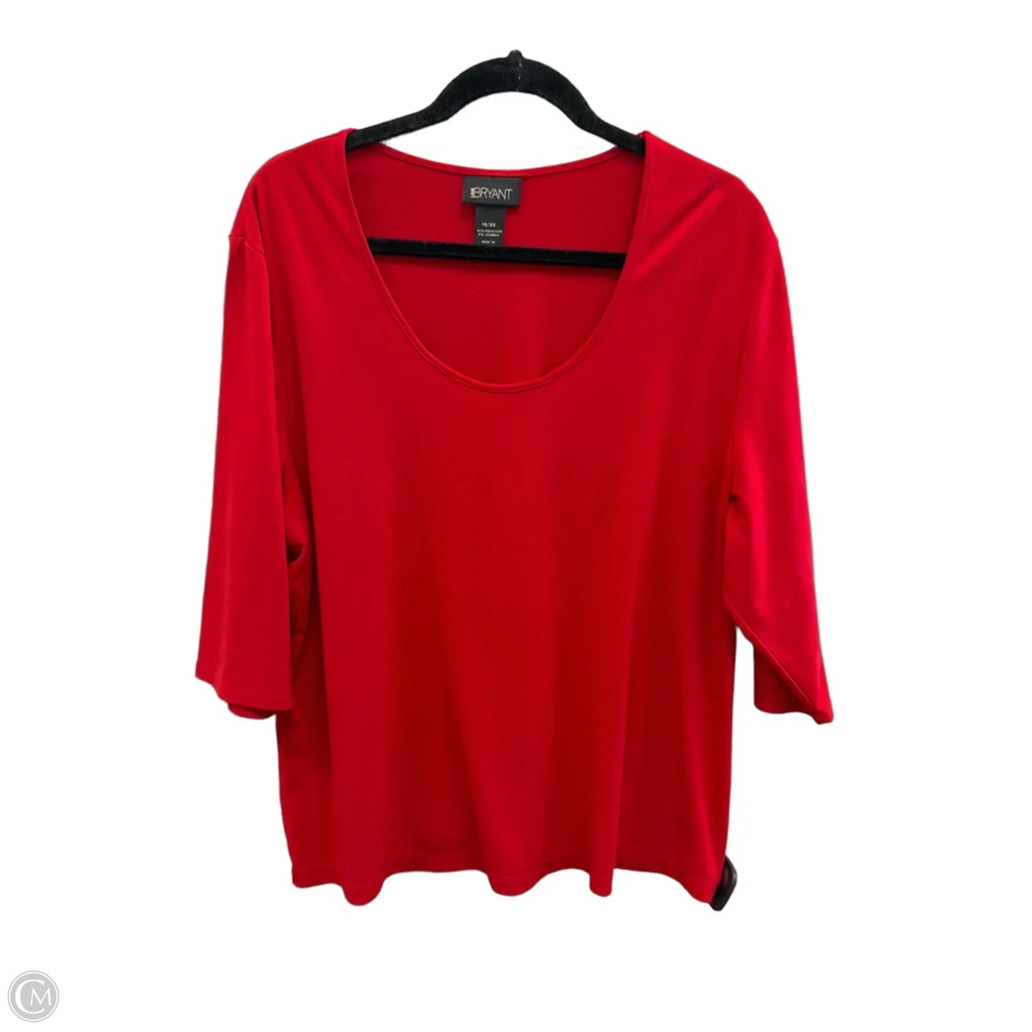Top 3/4 Sleeve By Lane Bryant In Red, Size: 1x