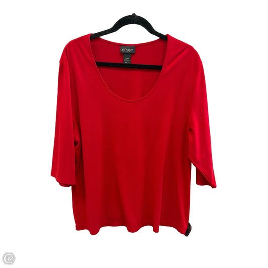 Top 3/4 Sleeve By Lane Bryant In Red, Size: 1x