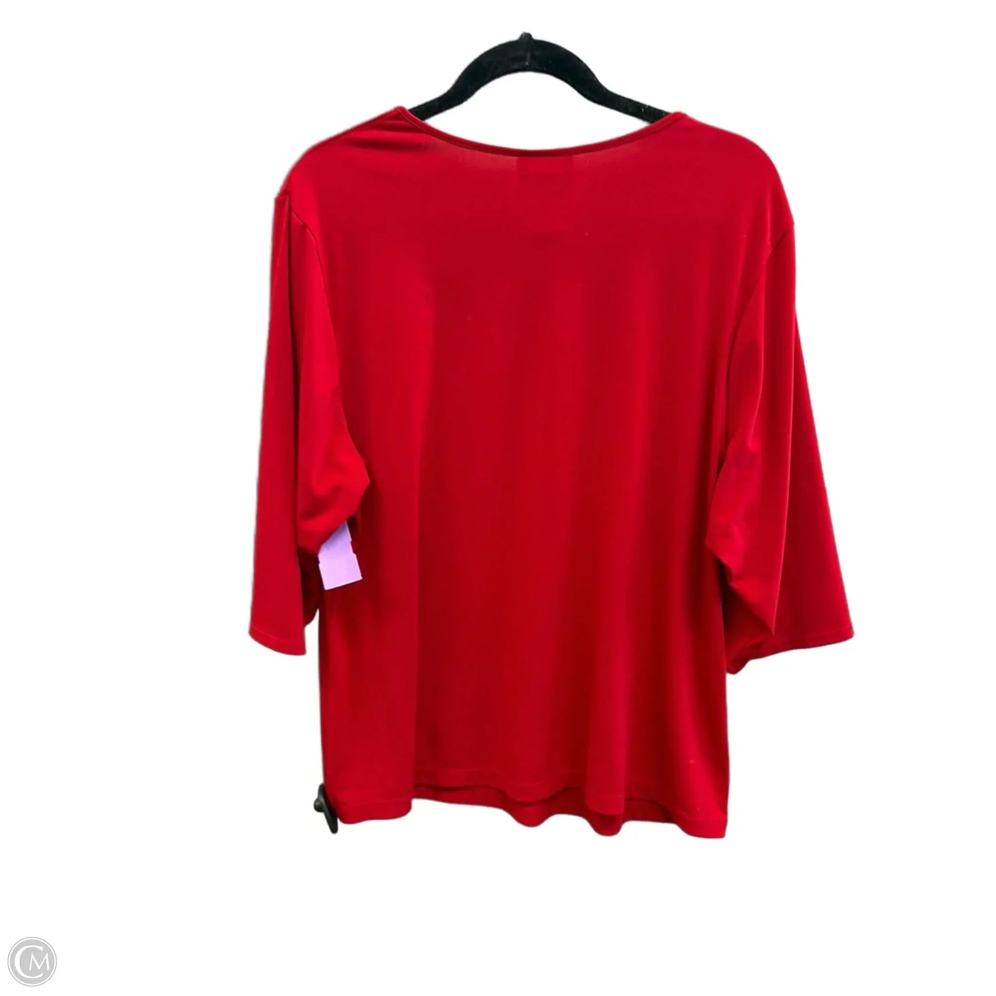 Top 3/4 Sleeve By Lane Bryant In Red, Size: 1x