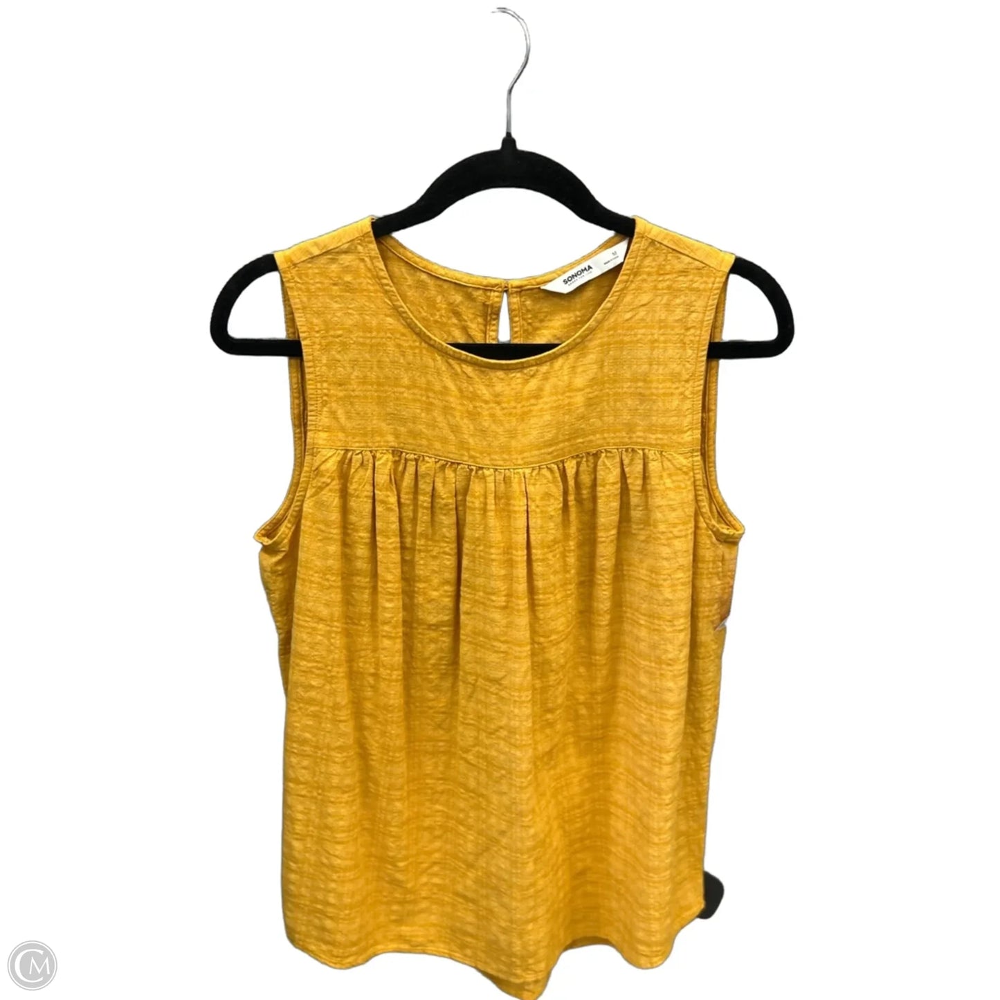 Top Sleeveless By Sonoma In Yellow, Size: M