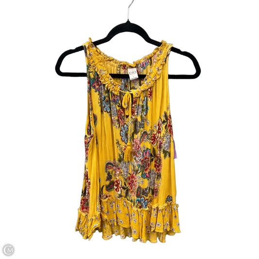 Top Sleeveless By Bila In Yellow, Size: L
