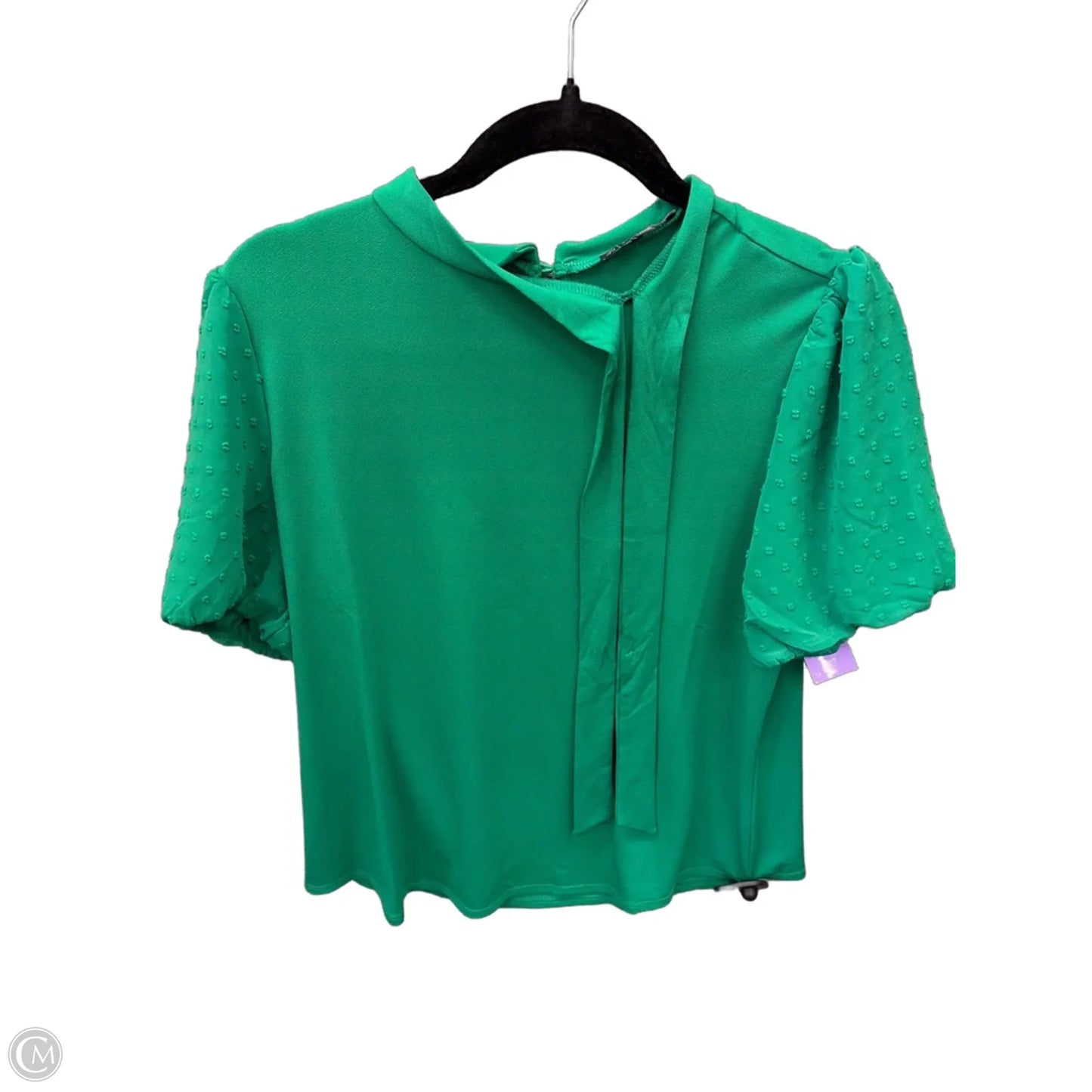 Top Short Sleeve By Adrianna Papell In Green, Size: M