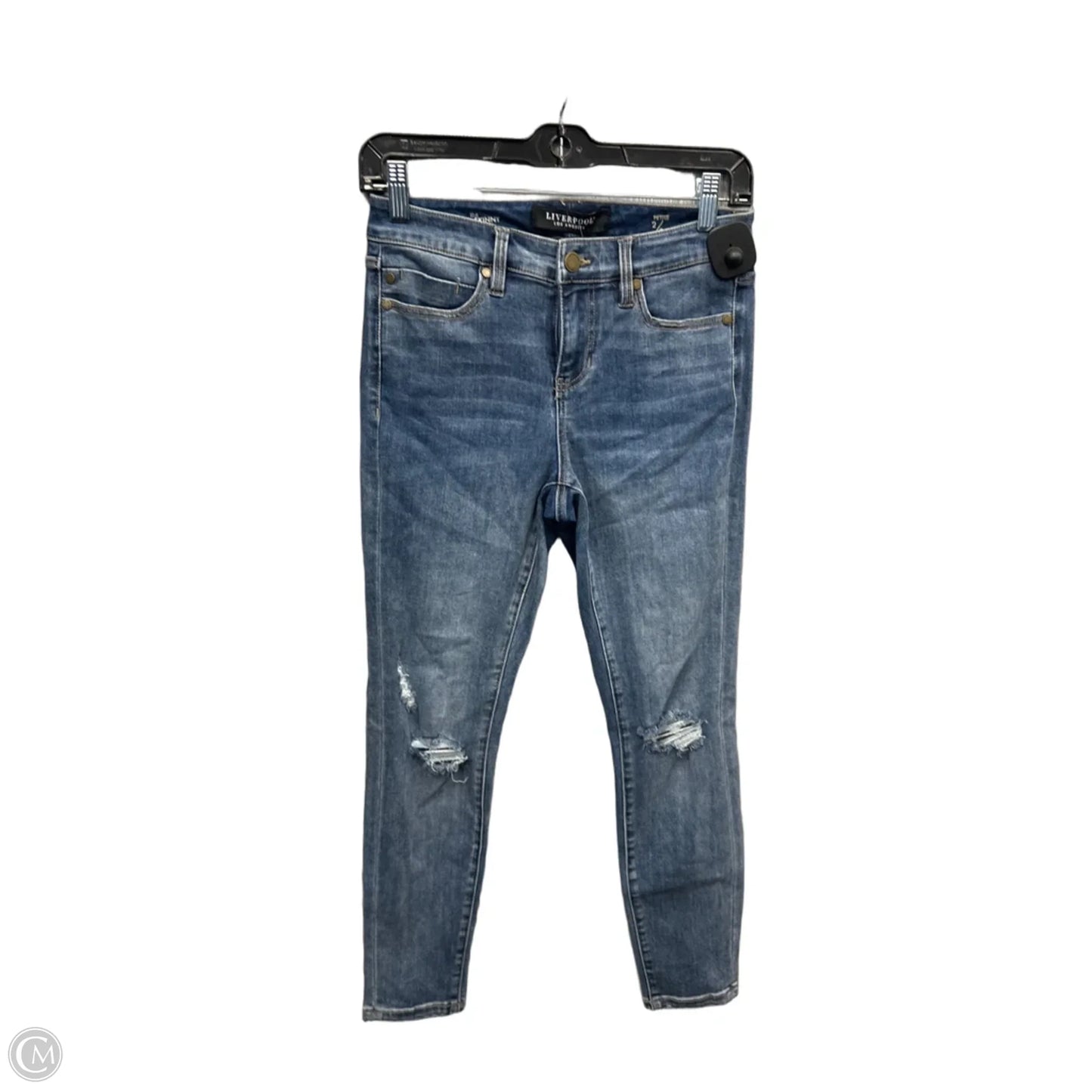 Jeans Skinny By Liverpool In Blue Denim, Size: 2