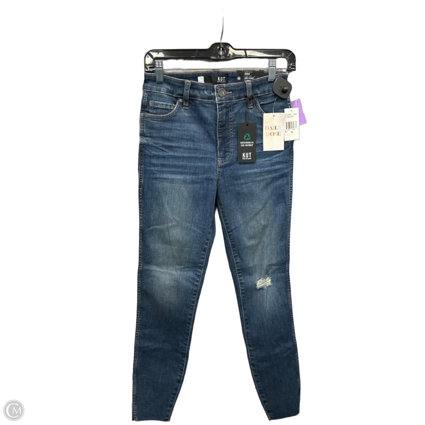 Jeans Skinny By Kut In Blue Denim, Size: 0