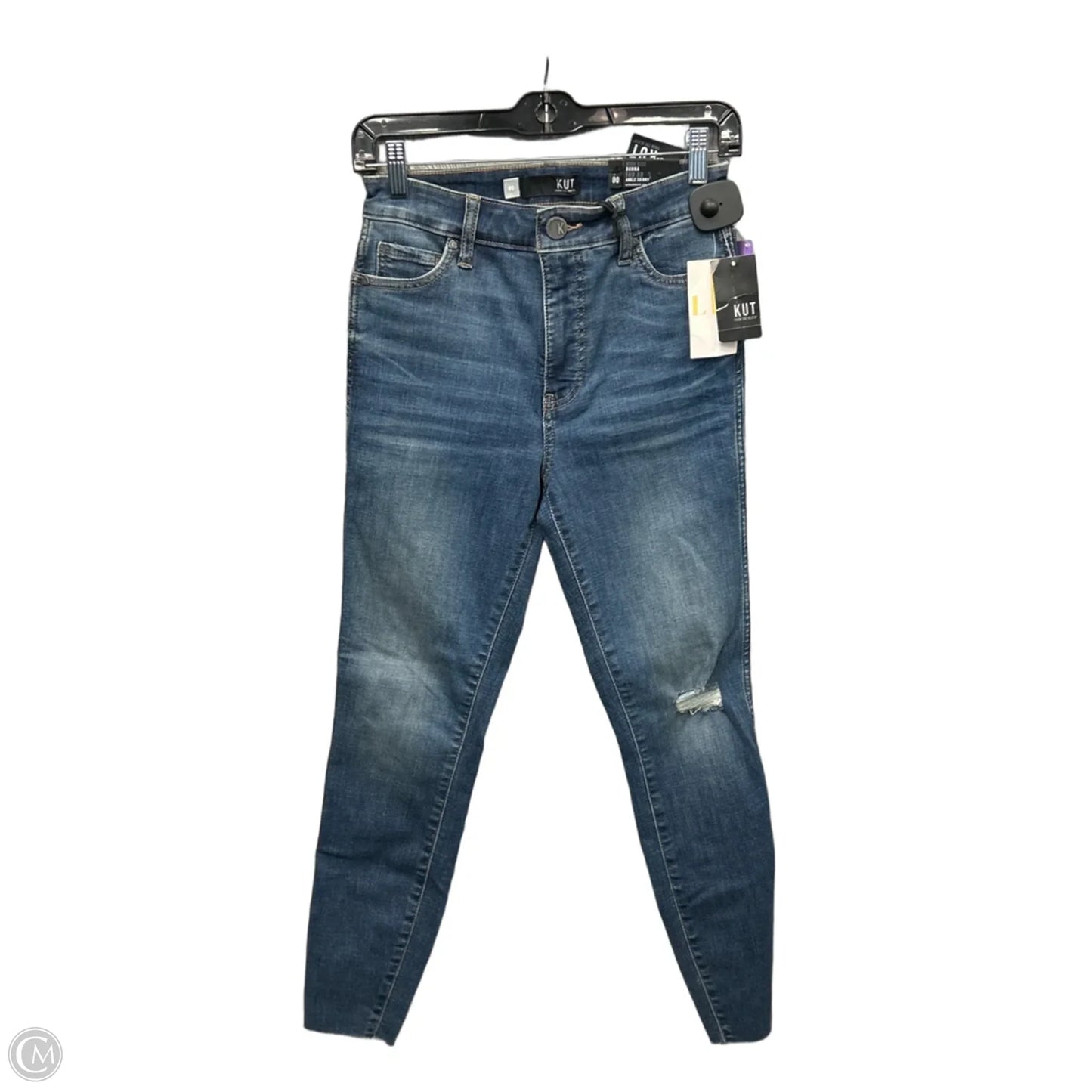 Jeans Skinny By Kut In Blue Denim, Size: 0