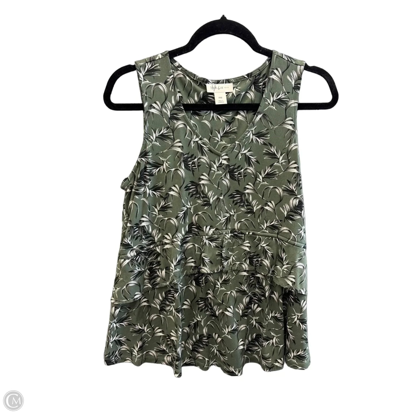 Top Sleeveless By Style And Company In Green, Size: Mp