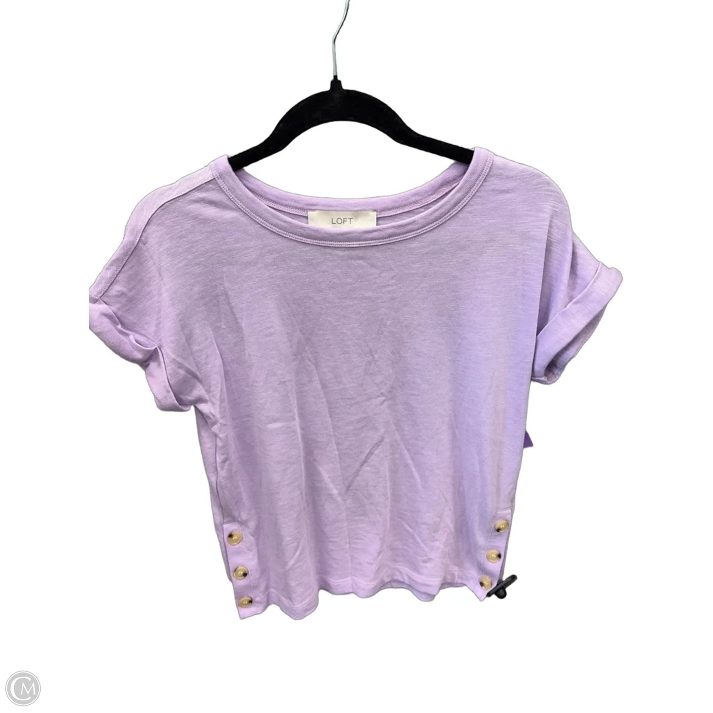 Top Short Sleeve By Loft In Purple, Size: Xs