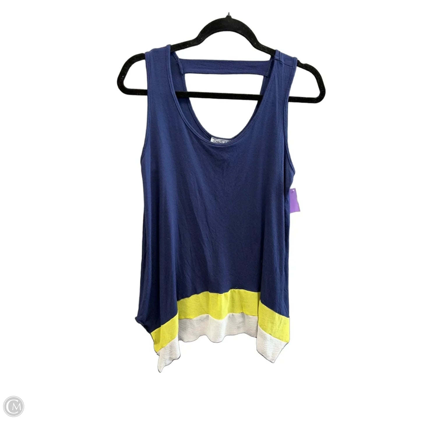 Top Sleeveless By Carol Rose In Navy, Size: M