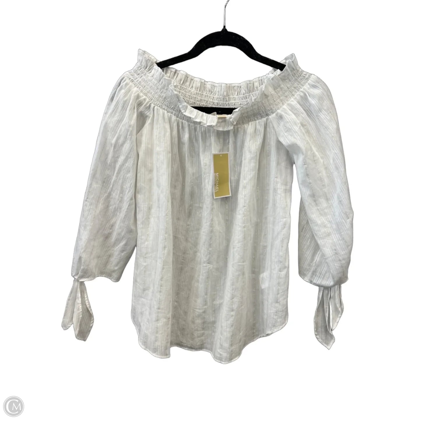 Top 3/4 Sleeve By Michael By Michael Kors In White, Size: M