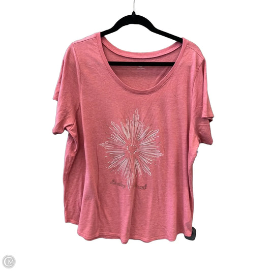 Top Short Sleeve By Lucky Brand In Red, Size: Xxl