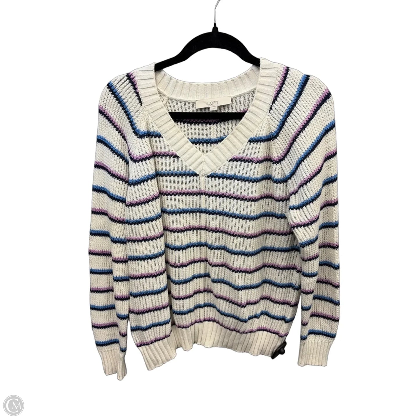 Sweater By Loft In White, Size: L
