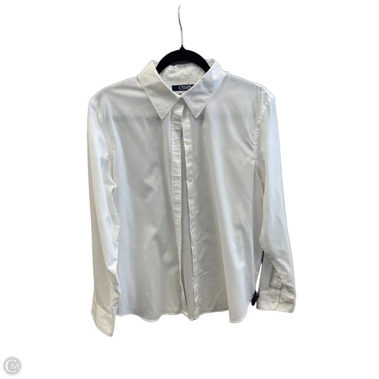 Top Long Sleeve By Chaps In White, Size: Xl