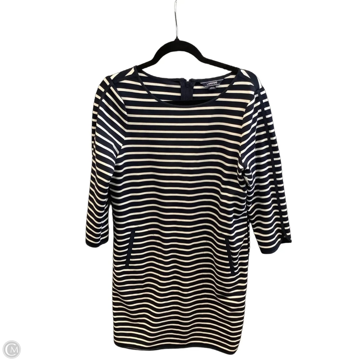 Dress Casual Midi By Lands End In Navy, Size: L