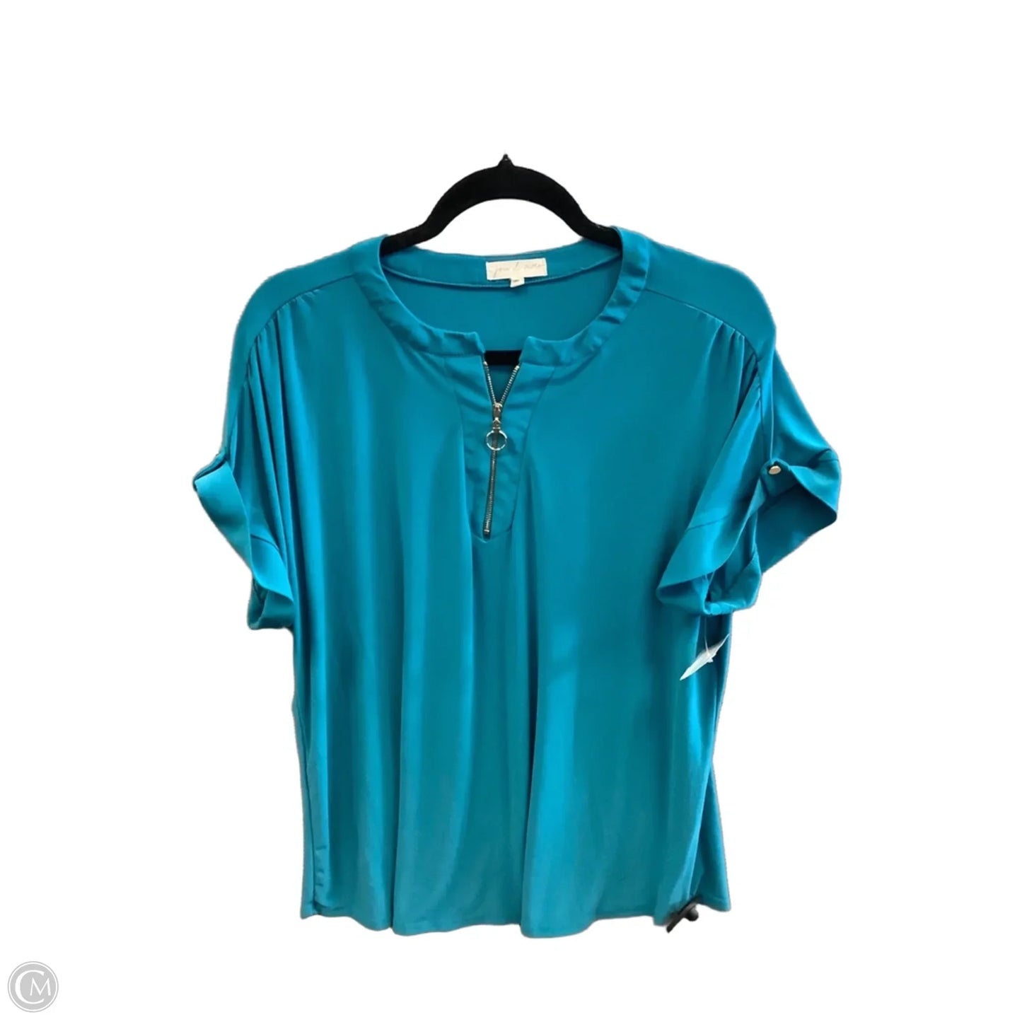 Top Short Sleeve By Joie In Teal, Size: 2x