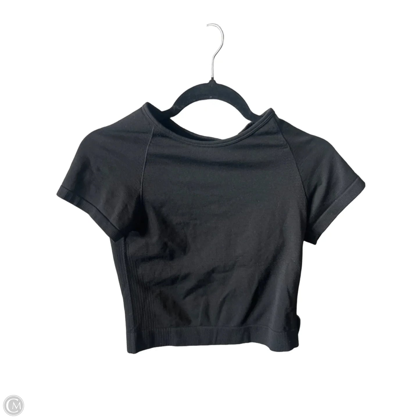 Athletic Top Short Sleeve By Pink In Black, Size: M