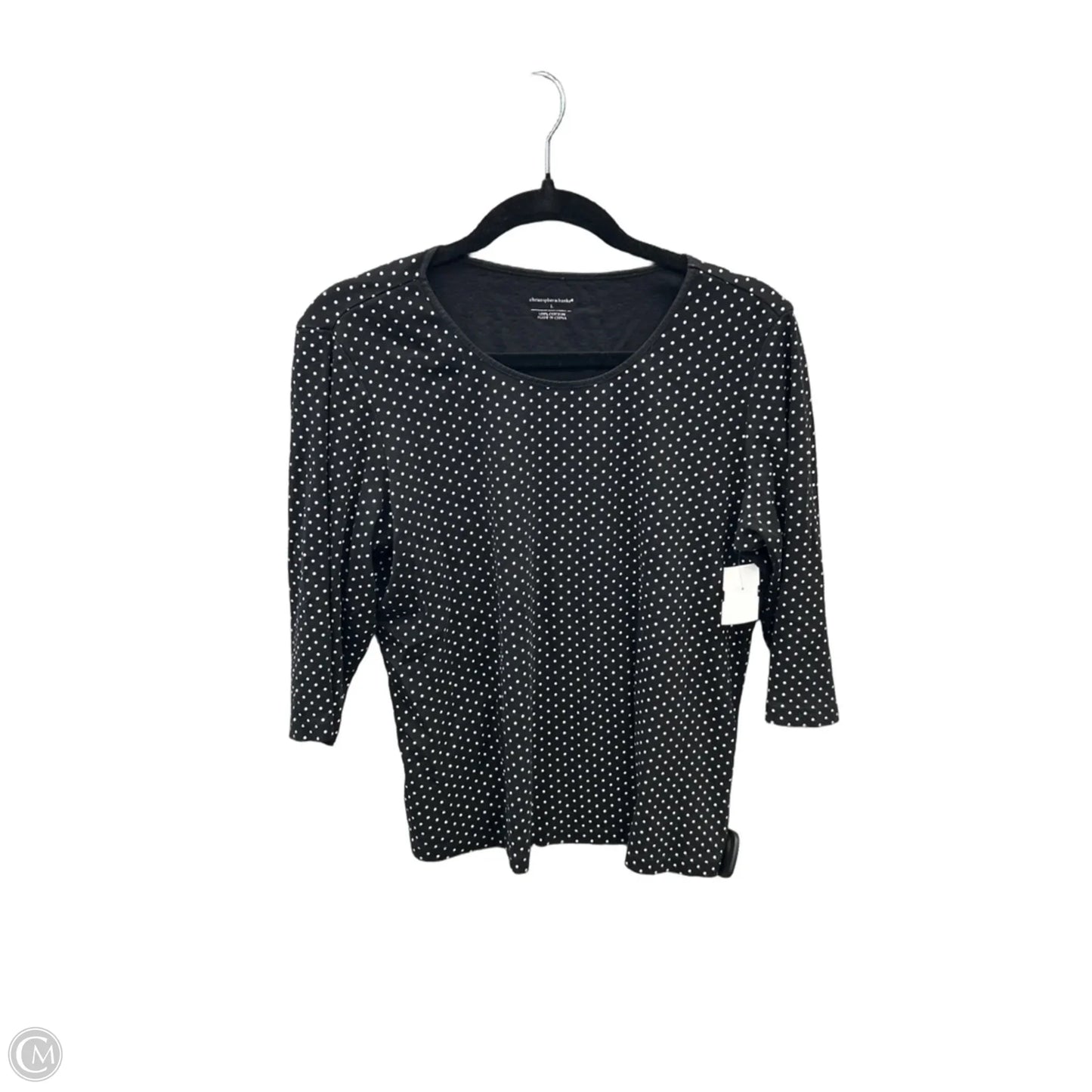 Top Long Sleeve By Christopher And Banks In Black, Size: L