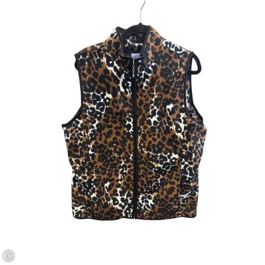 Vest Fleece By Laura Scott In Animal Print, Size: 1x