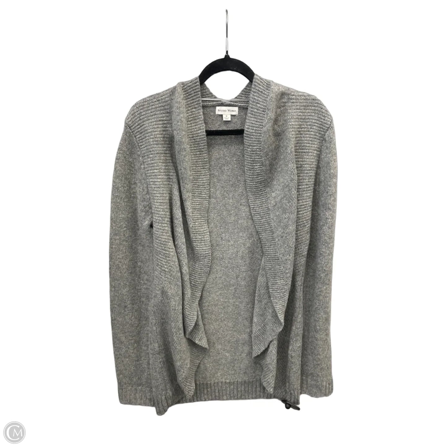 Sweater Cardigan By Studio Works In Grey, Size: M