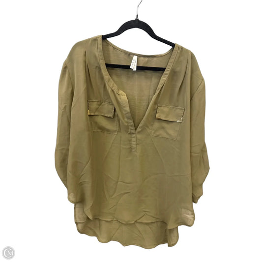 Top Long Sleeve By Live 4 Truth In Green, Size: 3x